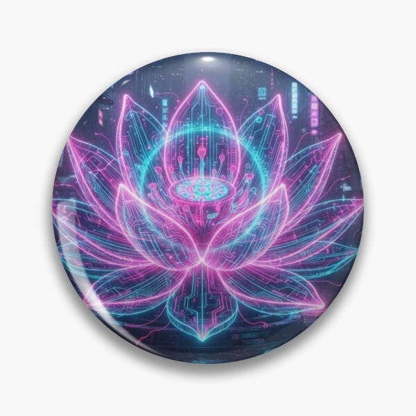 Item preview, Glowing Neon Lotus Flower Abstract designed and sold by ATAMLEHArt.