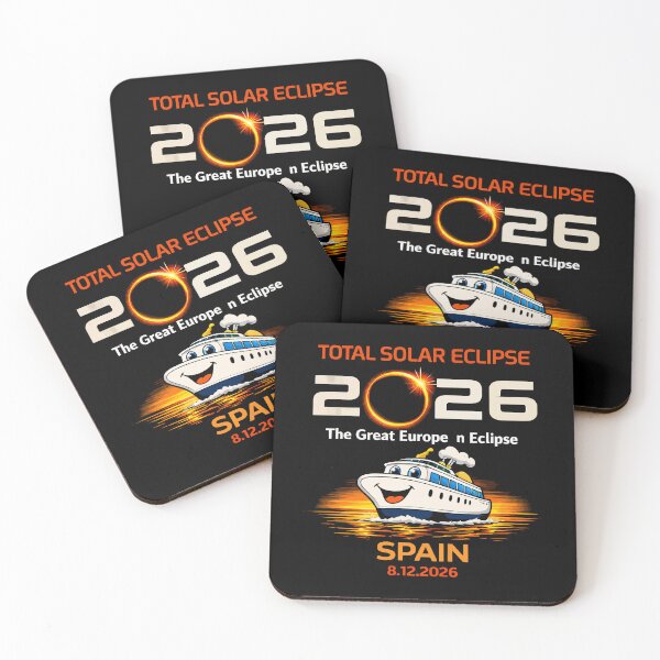 Item preview, Total Eclipse At Sea Spain 08.12.2026 - Cruise Ship Totality Art designed and sold by DreamPup.