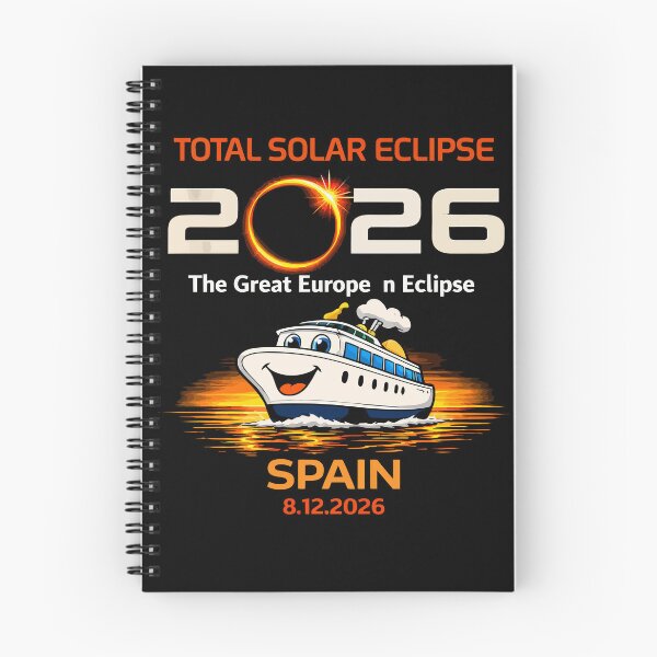 Item preview, Total Eclipse At Sea Spain 08.12.2026 - Cruise Ship Totality Art designed and sold by DreamPup.
