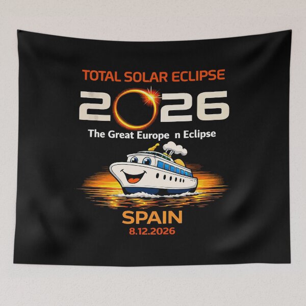 Item preview, Total Eclipse At Sea Spain 08.12.2026 - Cruise Ship Totality Art designed and sold by DreamPup.