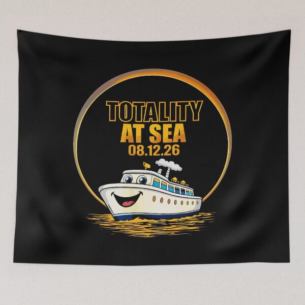 Item preview, Total Eclipse At Sea Spain 08.12.2026 - Cruise Ship Totality Art designed and sold by DreamPup.