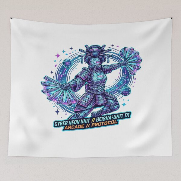 Item preview, Holographic Fan Oracle | Neon Cyber Spirit Dancer Artwork designed and sold by cannsuh.