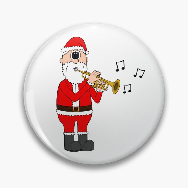 Item preview, Santa Playing Trumpet, Christmas Trumpeter Brass Musician designed and sold by doodlerob.