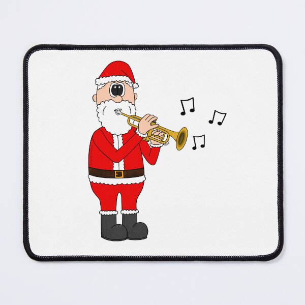 Item preview, Santa Playing Trumpet, Christmas Trumpeter Brass Musician designed and sold by doodlerob.