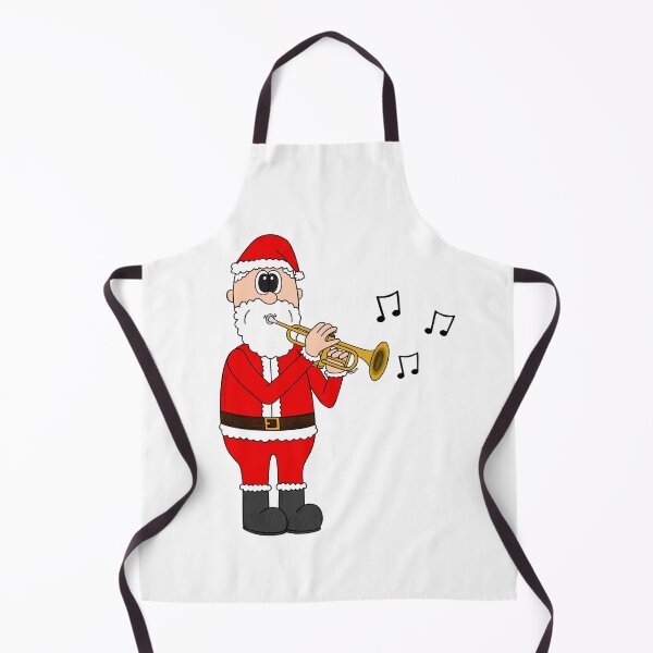 Item preview, Santa Playing Trumpet, Christmas Trumpeter Brass Musician designed and sold by doodlerob.