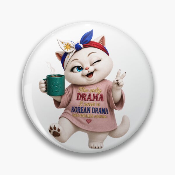 Item preview, The only drama I need is Korean Drama with English subtitles cat designed and sold by SHARAMDARA.