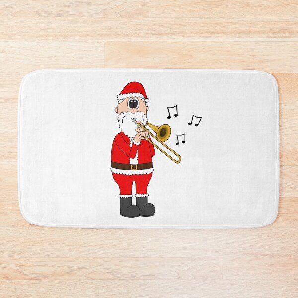 Item preview, Santa Playing Trombone, Christmas Trombonist Brass Musician designed and sold by doodlerob.