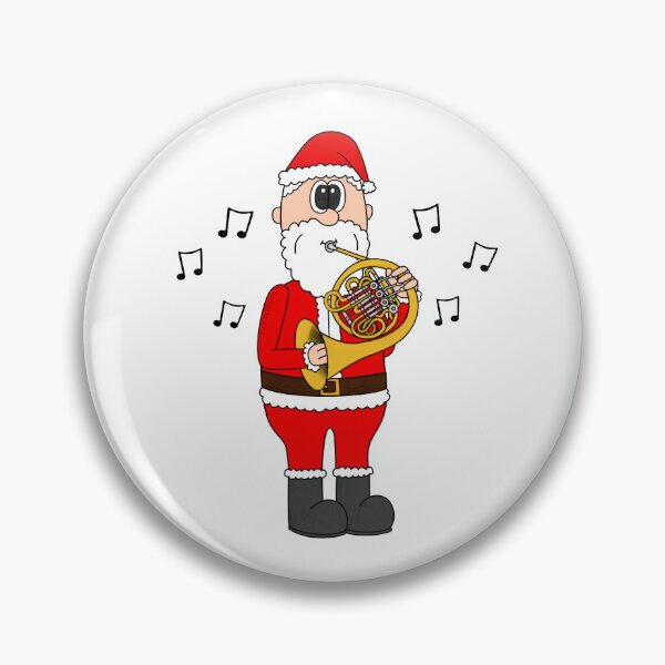 Item preview, Santa Playing French Horn, Christmas Hornist Brass Musician designed and sold by doodlerob.