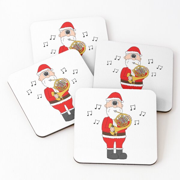 Item preview, Santa Playing French Horn, Christmas Hornist Brass Musician designed and sold by doodlerob.