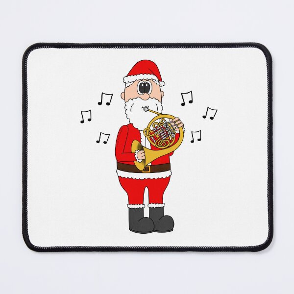 Item preview, Santa Playing French Horn, Christmas Hornist Brass Musician designed and sold by doodlerob.