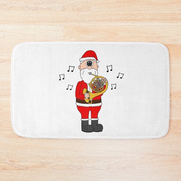 Item preview, Santa Playing French Horn, Christmas Hornist Brass Musician designed and sold by doodlerob.