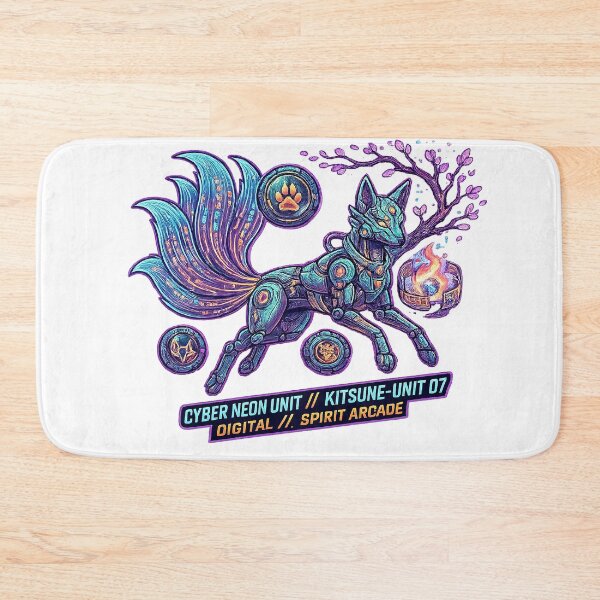 Item preview, Celestial Cyber Kitsune | Neon Spirit Fox Fantasy Artwork designed and sold by cannsuh.