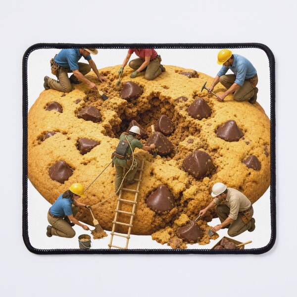 Item preview, Tiny Workers Mining Chocolate Chip Cookie designed and sold by Rob Hopper | RoboRob001.