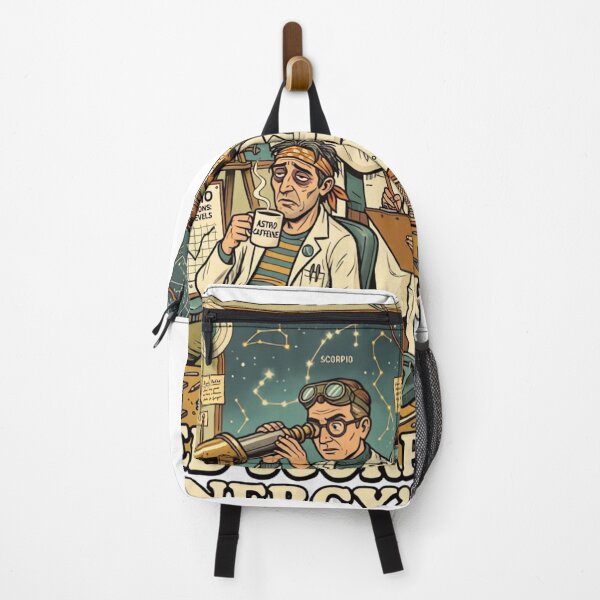 Item preview, Tired Scorpio Energy Vintage Astrology Laboratory Retro Zodiac Design designed and sold by urbinet.
