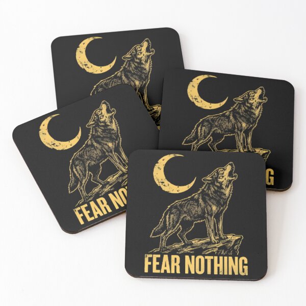 Item preview, Howling Wolf Fear Nothing Moon designed and sold by Linework Studio.