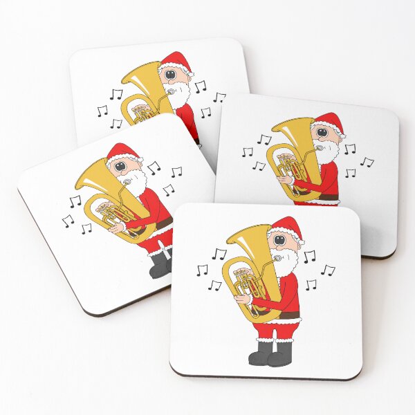 Item preview, Santa Playing Tuba, Christmas Tubaist Brass Musician designed and sold by doodlerob.