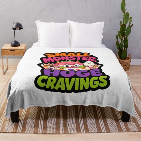 Item preview, Small Monster Huge Cravings Funny Food Monster Halloween designed and sold by ColeLaniTrading.