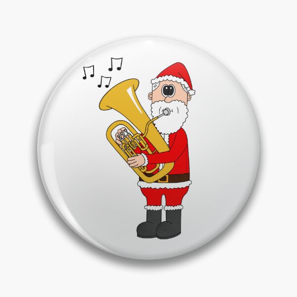 Item preview, Santa Playing Euphonium, Christmas Euphoniumist Brass Musician designed and sold by doodlerob.