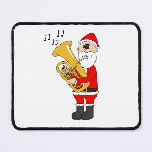 Item preview, Santa Playing Euphonium, Christmas Euphoniumist Brass Musician designed and sold by doodlerob.