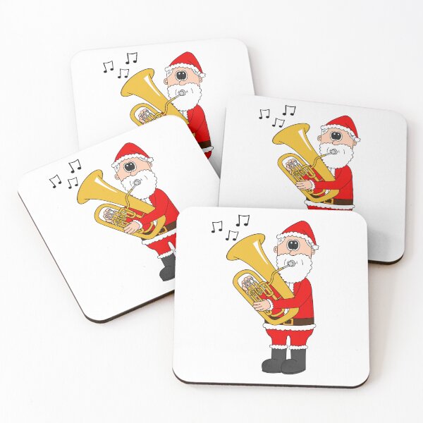 Item preview, Santa Playing Euphonium, Christmas Euphoniumist Brass Musician designed and sold by doodlerob.