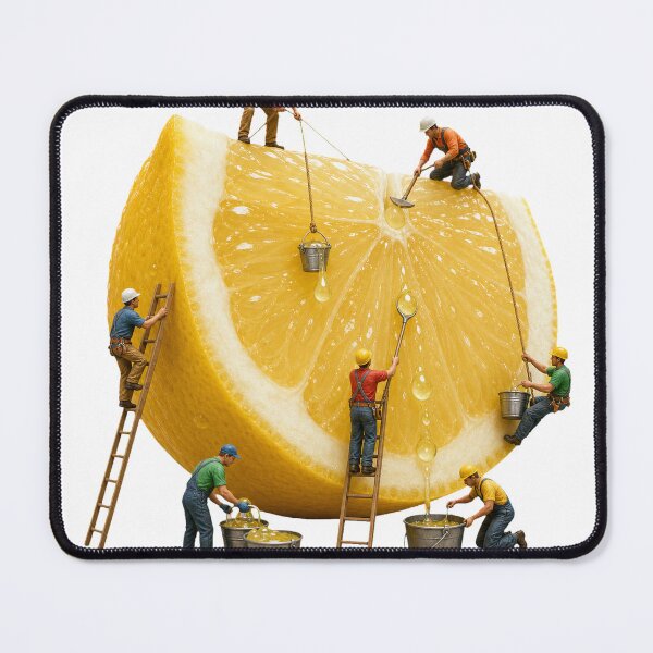 Item preview, Tiny Workers Harvesting an Orange Slice designed and sold by Rob Hopper | RoboRob001.