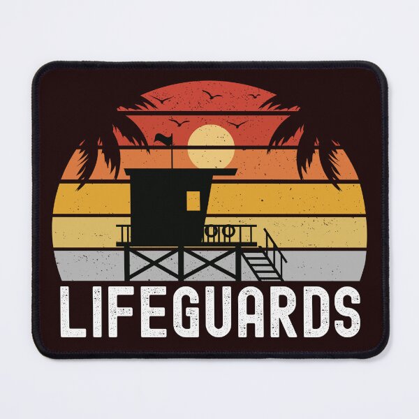 Item preview, Vintage Retro Sunset Lifeguard Tower Beach designed and sold by ShopFanCreation.