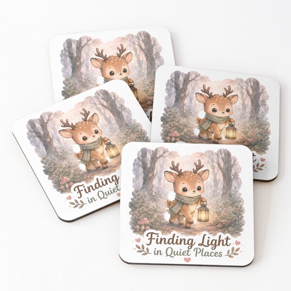 Item preview, Finding Light in Quiet Places Cute Baby Deer Lantern Forest Design designed and sold by BLOOMVELLE.