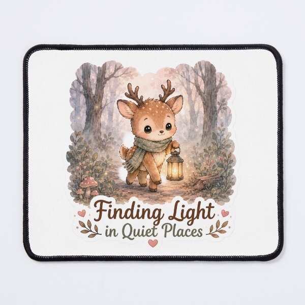 Item preview, Finding Light in Quiet Places Cute Baby Deer Lantern Forest Design designed and sold by BLOOMVELLE.