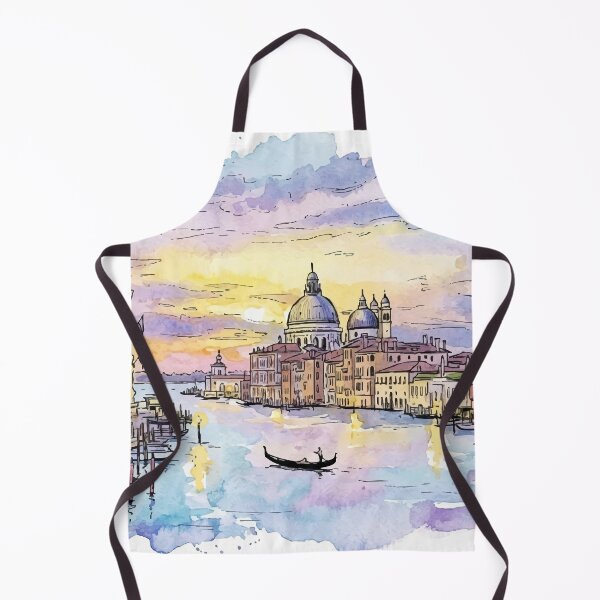Artikelvorschau, Sonnenuntergang am Canal Grande in Venedig – Aquarell-Reisekunst entworfen und verkauft von NareArt.