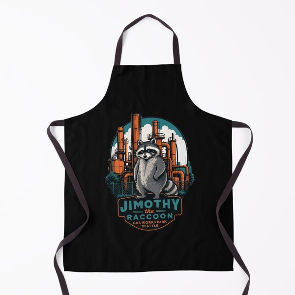 Item preview, Jimothy el mapache en Gas Works Park - Divertido mapache en el horizonte industrial de Seattle designed and sold by Uglyandcute.