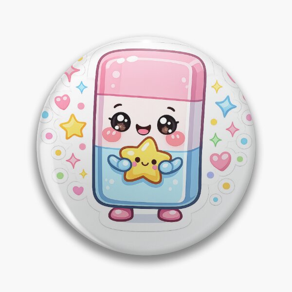Item preview, Cute Kawaii Eraser Sticker | Adorable Back to School Stationery designed and sold by MewMint.