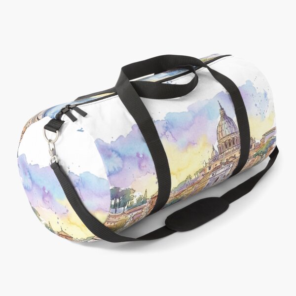 Item preview, Rome Italy Vatican and Bridge Watercolor Travel Art designed and sold by NareArt.