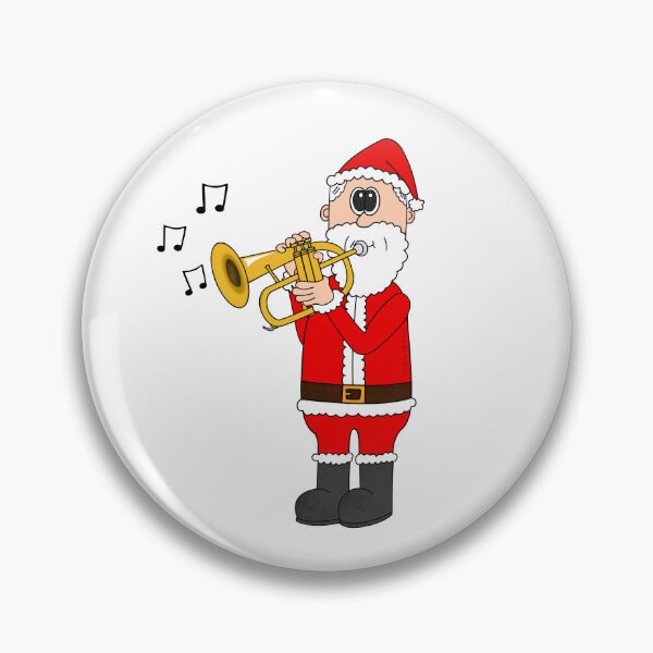 Item preview, Santa Playing Flugelhorn, Christmas Hornist Brass Musician designed and sold by doodlerob.