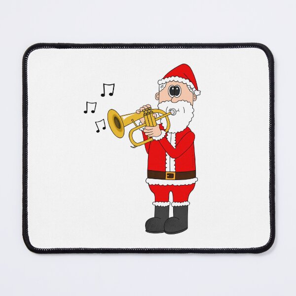 Item preview, Santa Playing Flugelhorn, Christmas Hornist Brass Musician designed and sold by doodlerob.