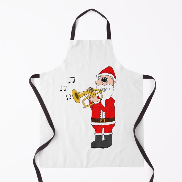Item preview, Santa Playing Flugelhorn, Christmas Hornist Brass Musician designed and sold by doodlerob.