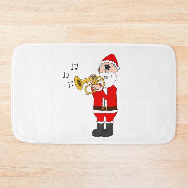 Item preview, Santa Playing Flugelhorn, Christmas Hornist Brass Musician designed and sold by doodlerob.