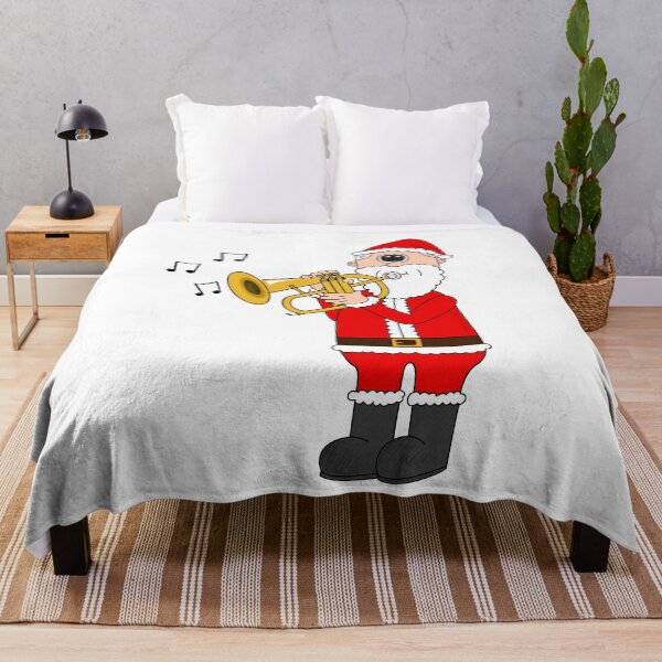 Item preview, Santa Playing Flugelhorn, Christmas Hornist Brass Musician designed and sold by doodlerob.
