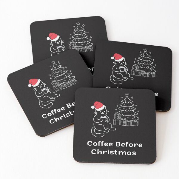 Item preview, Coffee Before Christmas | Espresso Yourself Cats | Cozy Christmas Coffee Cat designed and sold by ContigoART.