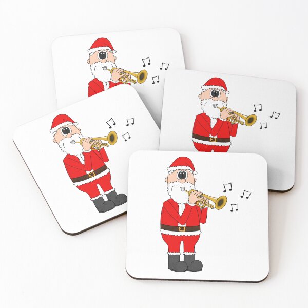 Item preview, Santa Playing Cornet, Christmas Cornetist Brass Musician designed and sold by doodlerob.