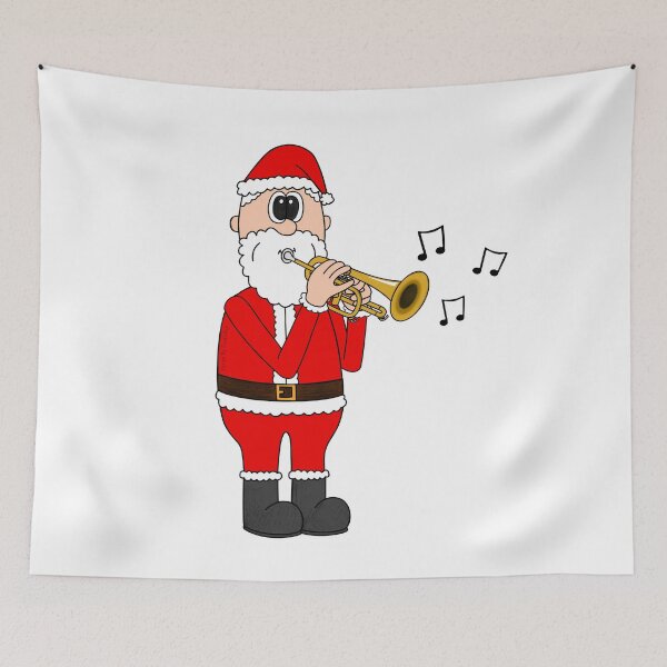 Item preview, Santa Playing Cornet, Christmas Cornetist Brass Musician designed and sold by doodlerob.