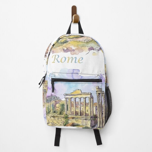Item preview, Rome Italy Roman Forum Ancient Ruins Watercolor Art designed and sold by NareArt.