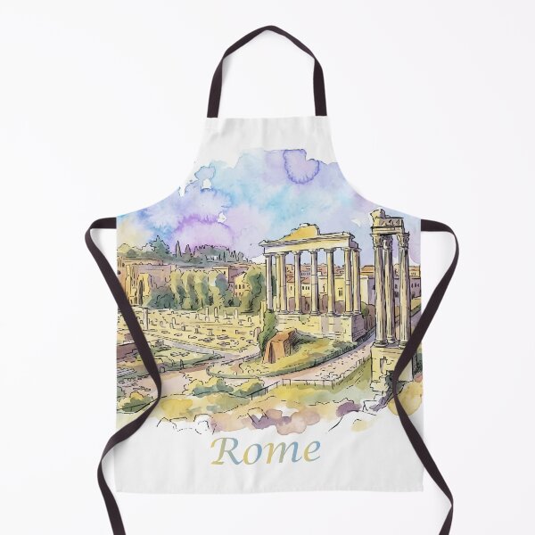 Item preview, Rome Italy Roman Forum Ancient Ruins Watercolor Art designed and sold by NareArt.