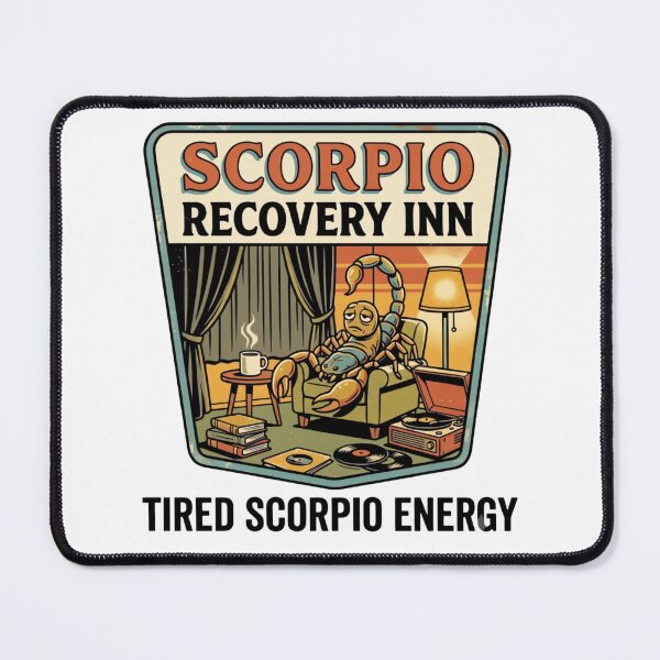 Item preview, Scorpio Recovery Inn – Tired Scorpio Energy Vintage Motel Design designed and sold by urbinet.