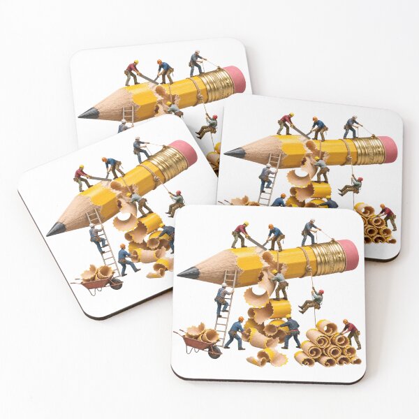 Item preview, Tiny Lumberjacks Harvesting a Giant Pencil designed and sold by Rob Hopper | RoboRob001.