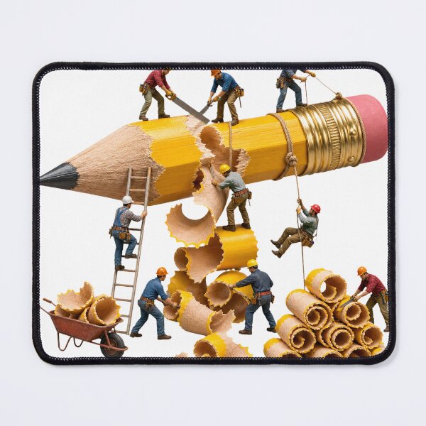 Item preview, Tiny Lumberjacks Harvesting a Giant Pencil designed and sold by Rob Hopper | RoboRob001.