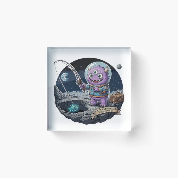 Item preview, Moon Monster Fishing Club – Cute Space Monster Lunar Adventure designed and sold by cannsuh.