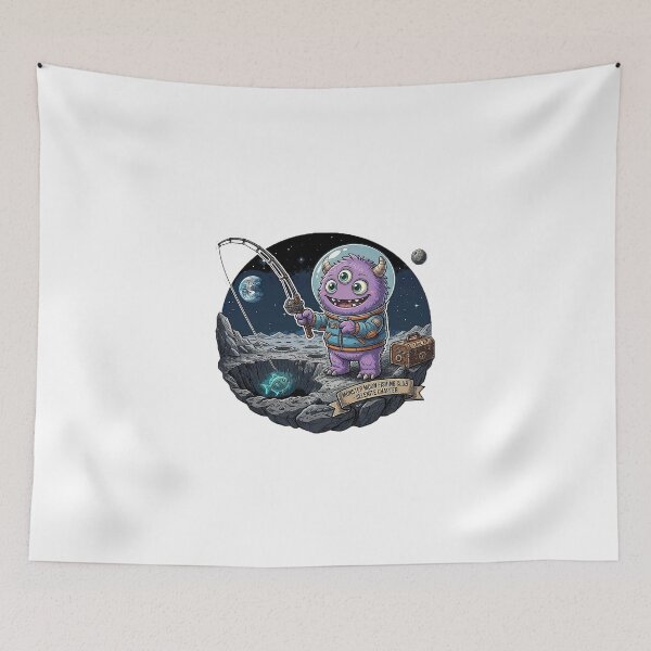 Item preview, Moon Monster Fishing Club – Cute Space Monster Lunar Adventure designed and sold by cannsuh.
