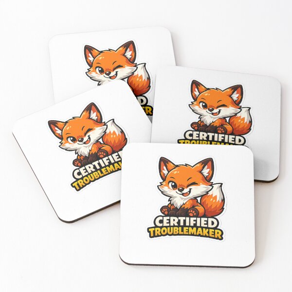 Item preview, Certified Troublemaker Fox Sticker designed and sold by Herodestroyer.