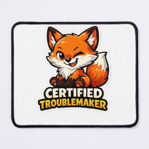 Item preview, Certified Troublemaker Fox Sticker designed and sold by Herodestroyer.