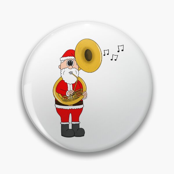 Item preview, Santa Playing Sousaphone, Christmas Sousaphonist Brass Musician designed and sold by doodlerob.